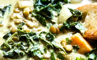 coconut curry lentil soup